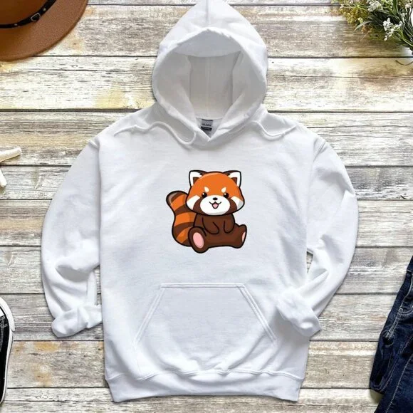 Cute Red Panda Hoodie |Adorable Trash Panda Raccoon Japanese Streetwear  Anime